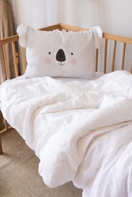 Resim Tiny Koala Organik Pamuk Müslin Çocuk Nevresim Takımı - Beyaz / 100x150 