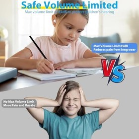 Resim Çocuk Kulaklığı, Bluetooth Kulaklık, Sevimli Tasarım, Kablosuz, Stereo Ses, Bluetooth 5.3, IPX6, 30 Saat, Kulak İçi Kulaklık, Çocuklar için Mikrofonlu, iOS Android, Tilki için 