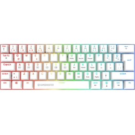 Resim Gamebooster Syma Rgb Blue 60M Switch Kablolu Beyaz Mekanik Gaming Klavye 