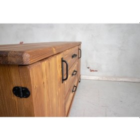 Resim Deryawood Doğal Masif Tamamen Ahşap Konsol 