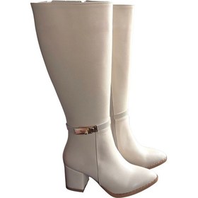 Resim Jeoli Bej Cilt Topuklu Çizme Çok Renkli 