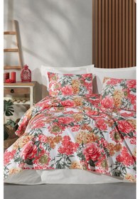 Resim Doğal Pike Baskılı Tek Kişilik Lotus Kırmızı Kırmızı 