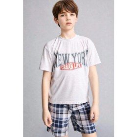 Resim DeFacto Regular Fit Desenli 2'li Pijama Takımı Erkek Çocuk H0373A826SM 