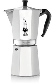 Resim Roses Store Bialetti - Moka Express: 18 Cups Ocak Üstü Espresso Pişirici - 810Ml - Gümüş Renk - Alüminyum Gövde 