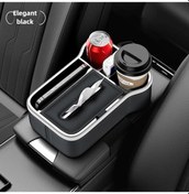 Resim Xuweiwei Siyah 1 Adet Premium Pu Deri Konsol Saklama Kutusu, Bardak Ve Peçetelik 