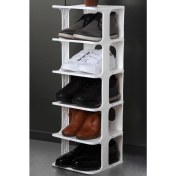 Resim Frapan Home 5 Katlı Plastik Ayakkabılık Raf Düzenleyici Organizer 