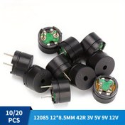Resim 10 adet/20 adet 12085 Pasif Buzzer 12MM 42R Direnç ile - Arduino DIY Elektronik Projeleri için Mini Piezo Buzzer'lar (3V ~ 12V) 