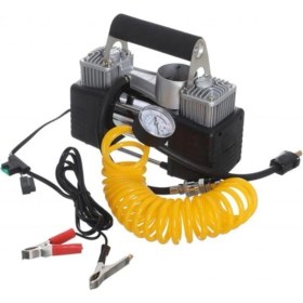 Resim Profesyonel Hava Kompresörü 150 Psı 12V Çift Pistonlu Çantalı 