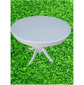 Resim Bengimobilya Baba Ihlamur Ağacı Ayak Açılır Masa 100 Cm Ahşap Mdf Parlak Beyaz 