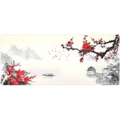 Resim PORGE Cherry Blossom Mouse Pad 70x30 Xl Sakura Mouse Pad Büyük Ofis Mousepad Japon Anime Mouse Pad 