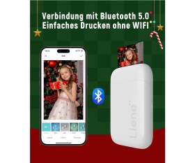 Resim Akıllı Telefonlar Için Mini Fotoğraf Yazıcısı - 50 Yaprak Çinko Fotoğraf Kağıdı 