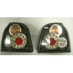 Resim Volkswagen Golf 3 Modifiye Stop Lambası Sağ/sol Set 2 Parça Ledli Siyah Tyc Uyumlu 92/98 Serisi 