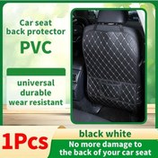 Resim Xuweiwei Car Seat Back Protector With Storage Pockets Anti-kick Mat Universal For Mg Gs 2015-2019 1pcs Black White 