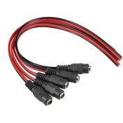 Resim 5 Adet 5.5x2.1mm DC 12V Dişi CCTV Led Güç Kablosu 