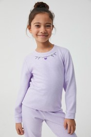 Resim Yumuşak dokulu pijama takımı - Lila / 11-12 Yaş 