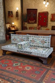 Resim mdhomecarpet Anadolu Şark Köşesi Takımı(SÜNGERSİZ)(70X190), Ev Mobilya, Şark Odası, Yer Minderi 4 parça boş kılıf 