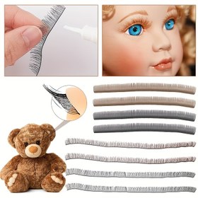 Resim 6 adet Kendin Yap Bebek El Sanatları Aksesuarı - Minyatür Sanat ve Model Süslemeleri için Plastik Sahte Kirpikler, Siyah/Kahverengi Detaylar, Tutkal ile Kolay Uygulama, Ayıcık ve Bebekler için Mükemmel, Oyuncak Geliştirme | Sanatsal Bebek Özellikleri | Karmaşık Detaylandırma, Minyatür Ev Aksesuarları 