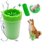 Resim Çamurlu Patiler İçin Köpek Patisi Temizleyici, Taşınabilir 2'si 1 Arada Yükseltilmiş Versiyon Büyük Yıkama Pompası, Çekmeceli Nıunıu 