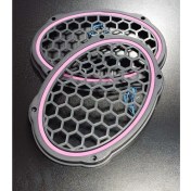 Resim Pembe Neon Işıklı 6x9 Oval Hoparlör ve Midrange Kapağı 1takım (2ADET) 