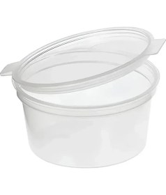 Resim Sert Sos Kap 60 cc Saklama Kabı Ezme Meze Plastik Kapaklı Kase - 50 Adet 