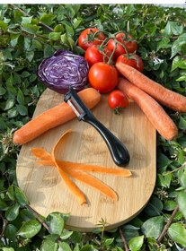 Resim Solingen Pırıltılı Siyah Dik Soyacak Paslanmaz Alman Çeliği, Ergonomik Sap, Yüksek Keskinlik-263 Siyah 