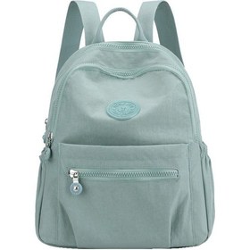 Resim Kadın Yüz Moda Sırt Çantası-su Mavisi Deniz Mavisi Mavi 