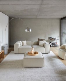 Resim S Home Design Concept Frida 3 Modül Köşe (2 MODÜL VE PUF TAKIM), Keten, Kırık Beyaz 