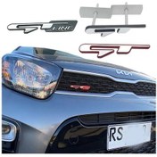 Resim Gt Lıne Izgara 3-3d Metal Araç Amblemi Çıkartmaları Ön Izgara Rozeti Kia Gt Gt Hattı Ceed Forte Rıo Stınger Seltos K3 K 