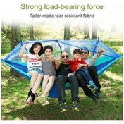 Resim Dancemonkey 1-2 Kişi İçin Açık Cibinlik Paraşüt Hamak Kamp Asılı Yatak Salıncak Taşınabilir Çift Sandalye, 260x140 Cm Mavi Mavi 