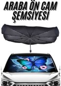 Resim Güneş Önleyici Katlanabilir Oto Araba Güneşlik Şemsiye Tip Ön Cam 