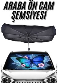Resim Güneş Önleyici Katlanabilir Oto Araba Güneşlik Şemsiye Tip Ön Cam 