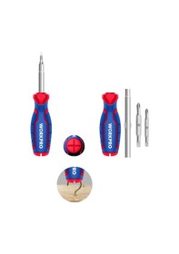 Resim Workpro Wp221046 6-ın-1 Profesyonel Çok Fonksiyonlu Değişken Uçlu Tornavida Seti 