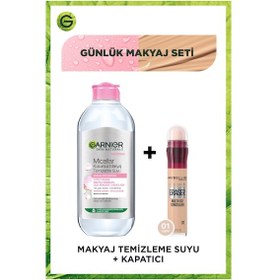 Resim Maybelline New York Instant Anti Age Eraser Kapatıcı 01 Light + Garnier Micellar Su 