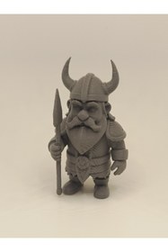 Resim shop Mızraklı Viking Cüce Savaşçı Figürü (3D Baskı) 