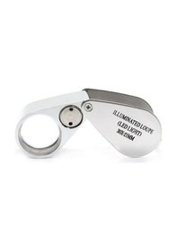 Resim Büro Ev Ofis Hediyesi İçin 30x Büyütür 21mm Mercekli Büyüteç Özel Kutulu Işıklı Metal Lup 