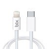 Resim Bix BX-İP02UC Type-C To Lightning 1 Metre Beyaz Data Ve Şarj Kablosu 