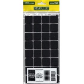 Resim Pacific 6025 Bl Yapışkanlı Keçe 25 mm x 25 mm Siyah 