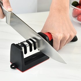 Resim 4 Aşamalı Profesyonel Tungsten Karbür Bileyici ile Mutfak Bıçağı Bileyicisi, Tüm Metal Bıçaklar İçin Uygundur 
