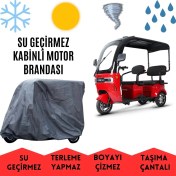 Resim Jpn Motor Anton Kabinli 3 Tekerlekli Motor Brandası Su Geçirmez 