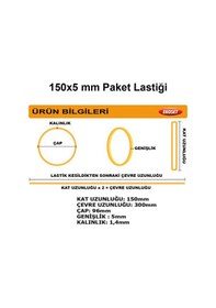 Resim Ekoset 15 CM Kalın Paket Lastiği 200 Adet 150 x 5 MM 