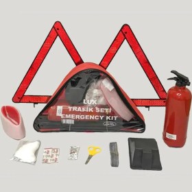 Resim Lux 2022 Dolum Tarihli Lüks Trafik Seti Ilk Yardım Seti Araç Yangın Tüpü Üçgen Set 
