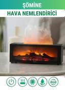 Resim WUNİT Şömine Alev Hava Nemlendirici Hava Temizleyici Aromaterapi Difizör Hava nemlendiricisi 
