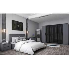 Resim Kale Luxe Yatak Odası Takımı - Antrasit Set 1 
