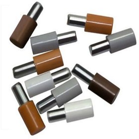 Resim Ayder Plastik Başlı Metal Raf Pimi 5 Mm Meşe ( 50 Adet ) 