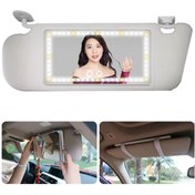 Resim Dijipazar Araç İçi Makyaj Aynası, Led Işıklı, Dokunmatik, Beyaz-Gün Işığı Ayarlanabilir Işık Şiddeti (Kablolu) 