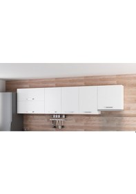 Resim Minar 300 Cm Mutfak Dolabı Beyaz 300-B8-Üst Modül Beyaz 
