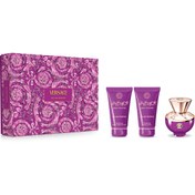Resim Versace Dylan Purple EDP (50ML Parfüm + 50ML Duş Jeli + 50ML Vücut Kremi) 