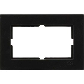 Resim Eqona İkili Priz Çerçeve, Metalik Siyah 