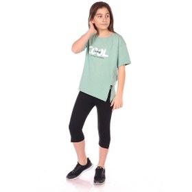 Resim Toontoy Kids Toontoy Kız Çocuk Cool Baskılı Kaprili Takım Yeşil 