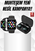 Resim FTA TİCARET Kaliteli Akıllı Saat ve Kaliteli Bluetooth Kulaklık ANC Özelliği Uzun Pil Ömrü 